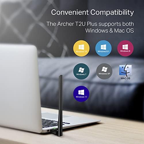 TP-Link AC600 USB WiFi Adapter for PC (Archer T2U Plus)- Wireless Network Adapter for Desktop with - Image 4